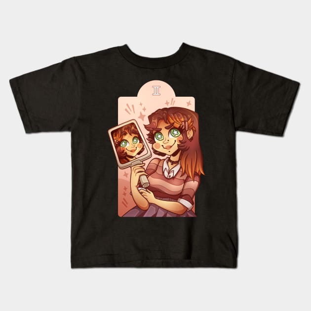 Gemini - Zodiac Girls Kids T-Shirt by Elliecupcakes